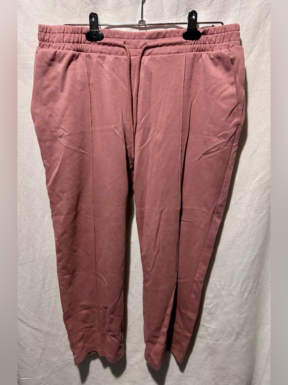 A New Day Jogger Sweatpants Dusty Pink Mauve Drawstring Soft Size Womens L